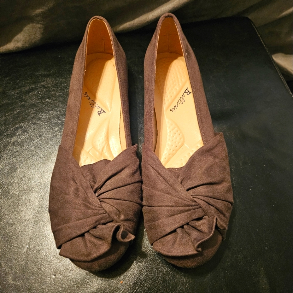 Suede Ballet Flats